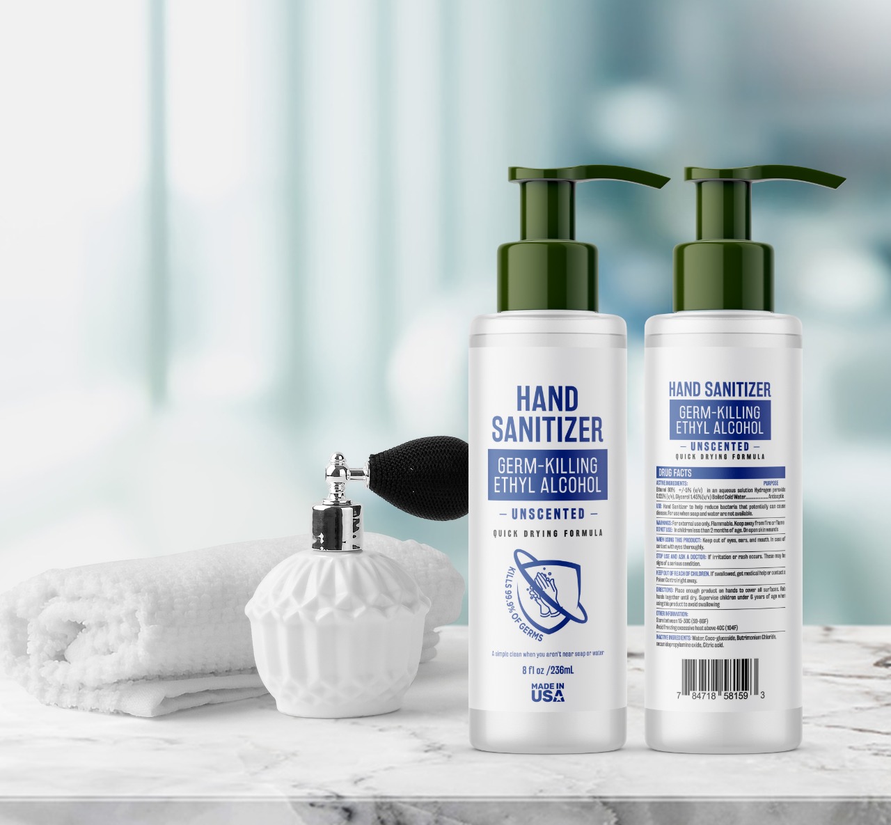 S317 Liquid  Alcohol-based Hand Sanitizer (Unscented) 8oz 