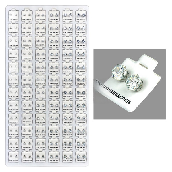 S2603 CUBIC ZIRCONIA MIX COLOR 72pc REFILL TRAY