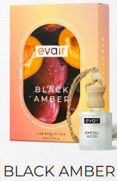 S2642 Evair Car Freshener 10ml/0.34oz-BLACK AMBER_1Pc